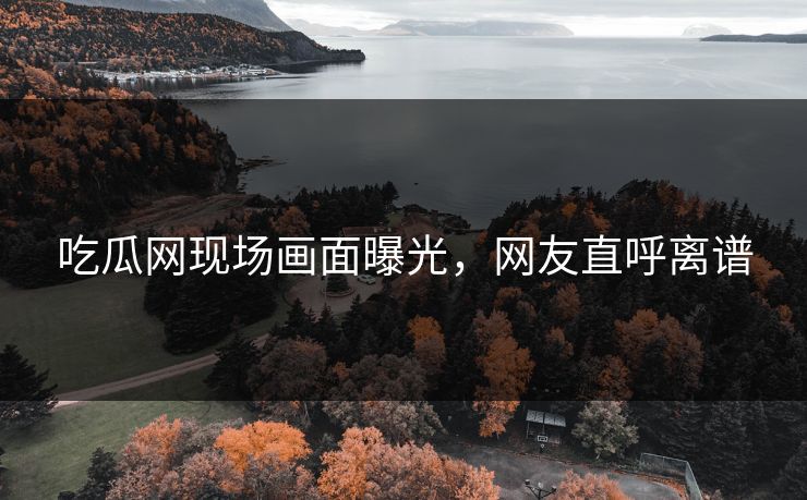 吃瓜网现场画面曝光，网友直呼离谱
