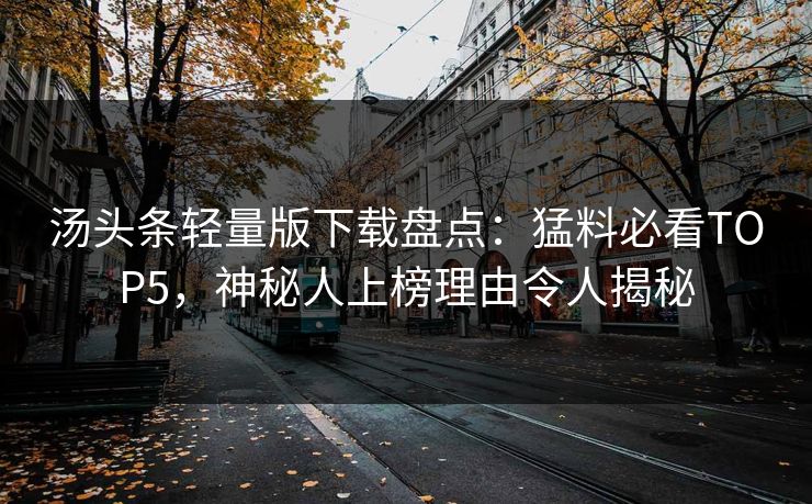 汤头条轻量版下载盘点：猛料必看TOP5，神秘人上榜理由令人揭秘